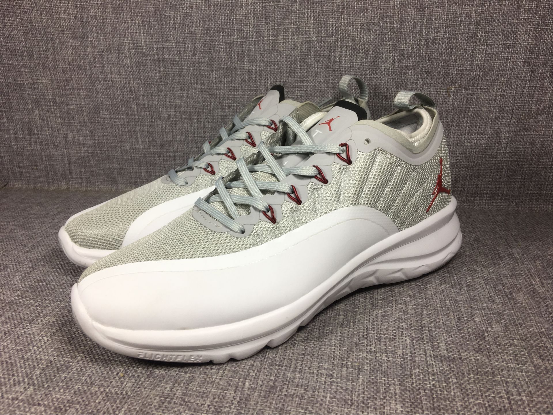 2018 New Air Jordan 12 Low Grey White Shoes - Click Image to Close